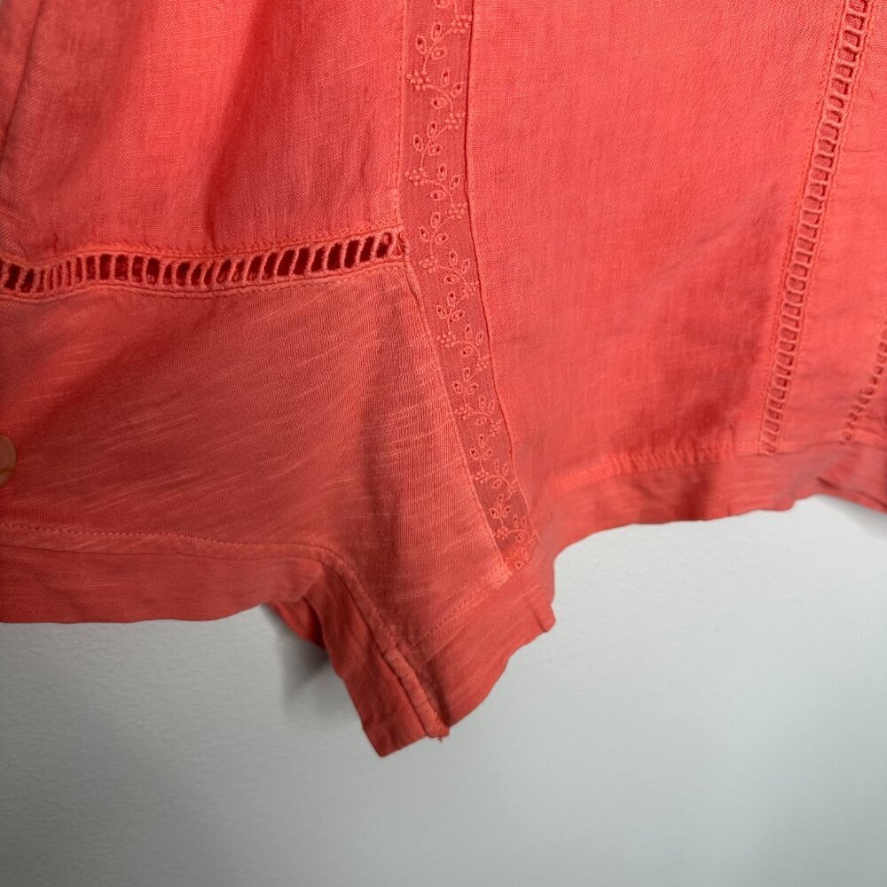 Soft Surroundings Linen Tunic top Coral‎ Size XL - Picture 4 of 11